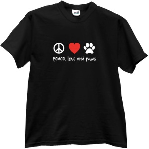 Tricou Peace, Love and Paws