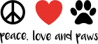 Tricou Peace, Love and Paws