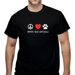 Tricou Peace, Love and Paws